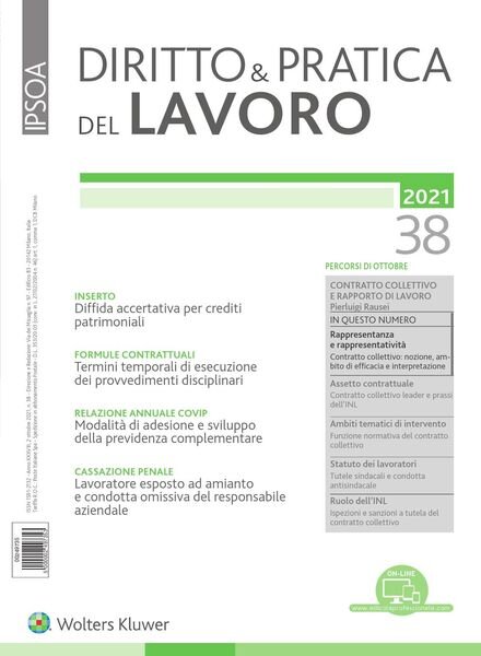 Famiglia e Diritto – Ottobre 2021 Cover
