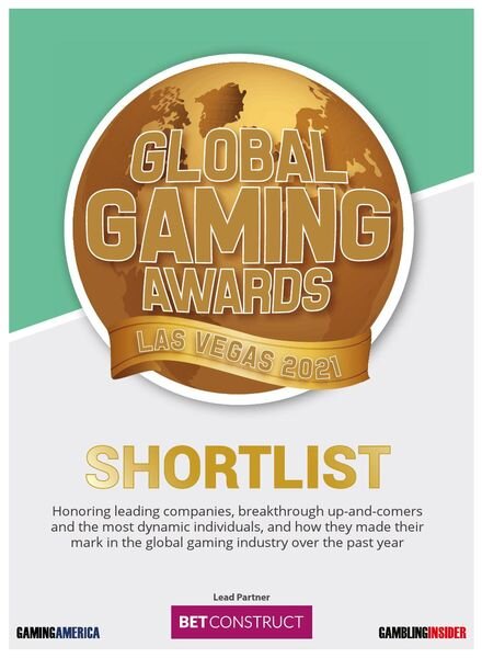 Gambling Insider – Global Gaming Awards Las Vegas 2021 Shortlist – 20 September 2021 Cover