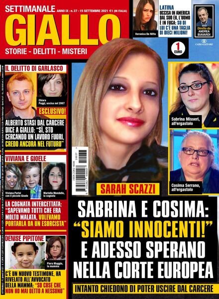 Giallo – 15 Settembre 2021 Cover