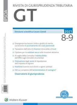 GT Rivista di Giurisprudenza Tributaria – Agosto-Settembre 2021
