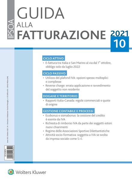 Guida alla Fatturazione – Ottobre 2021 Cover