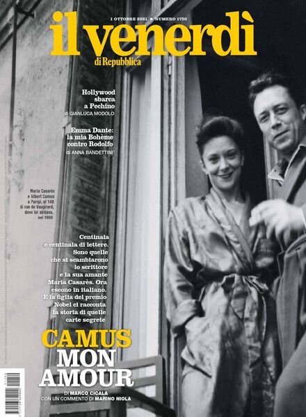 Il Venerdi di Repubblica – 1 Ottobre 2021 Cover