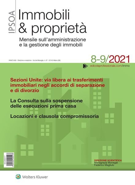 Immobili & proprieta – Agosto-Settembre 2021 Cover