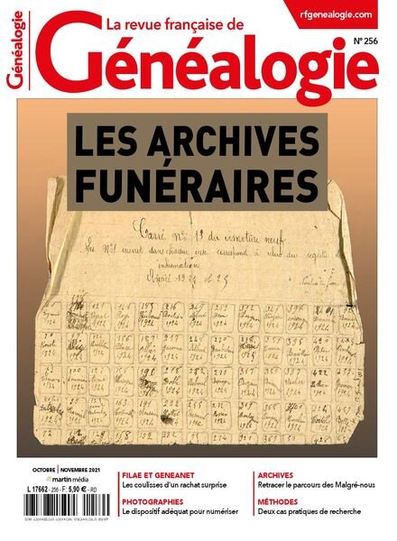 La Revue francaise de Genealogie – Octobre-Novembre 2021 Cover