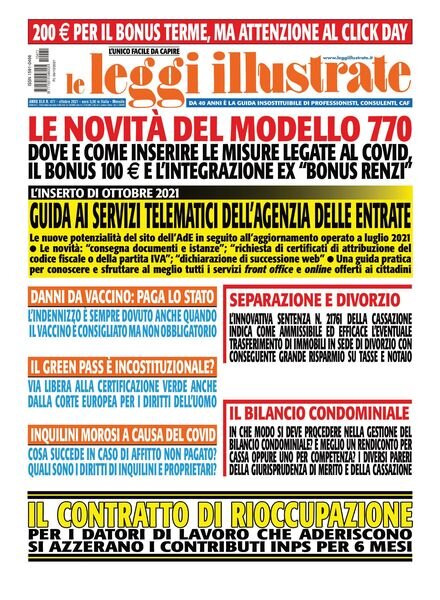 Leggi Illustrate – ottobre 2021 Cover