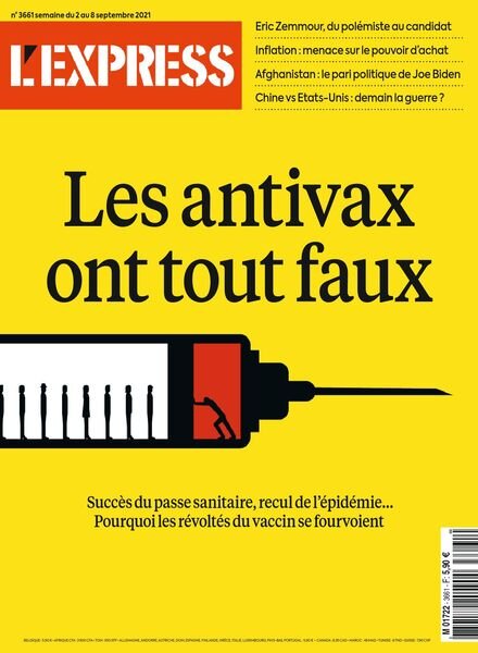 L’Express – 02 septembre 2021 Cover