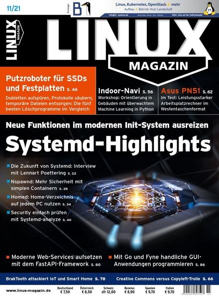 Linux-Magazin – November 2021 Cover