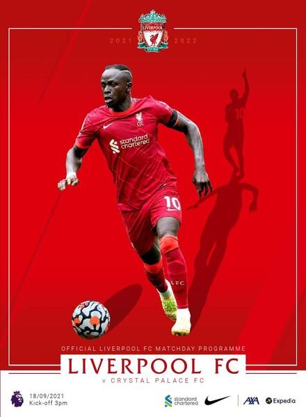 Liverpool FC Programmes – vs Crystal Palace – 18 September 2021 Cover