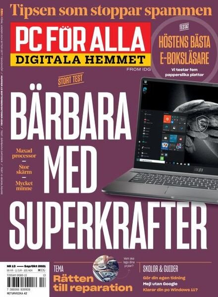 PC for Alla – 28 september 2021 Cover