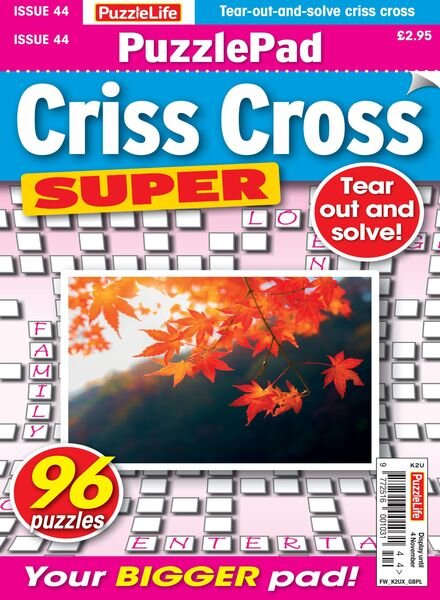 PuzzleLife PuzzlePad Criss Cross Super – 07 October 2021 Cover