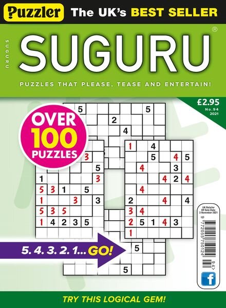 Puzzler Suguru – October 2021 Cover
