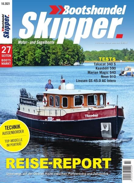 Skipper Bootshandel – September 2021 Cover