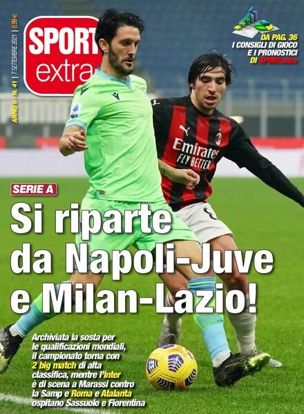 SPORTextra – 7 Settembre 2021 Cover