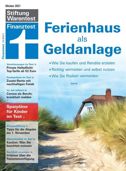 Stiftung Warentest Finanztest – October 2021 Cover