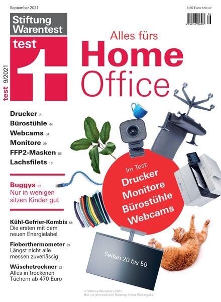 Stiftung Warentest Test – September 2021 Cover
