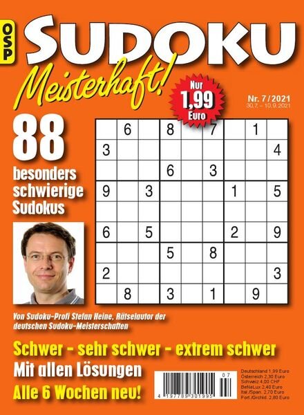 Sudoku Meisterhaft – Nr.7 2021 Cover