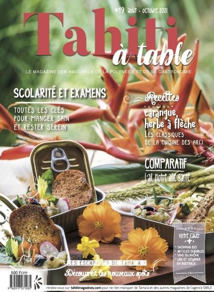 Tahiti a table – Aout-Octobre 2021 Cover