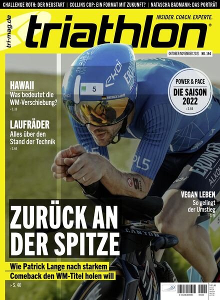 Triathlon Germany – Oktober 2021 Cover