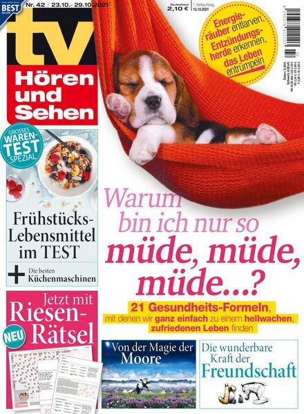 TV HOren und Sehen – 15 Oktober 2021 Cover