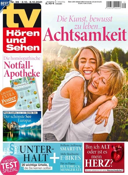 TV HOren und Sehen – 24 September 2021 Cover