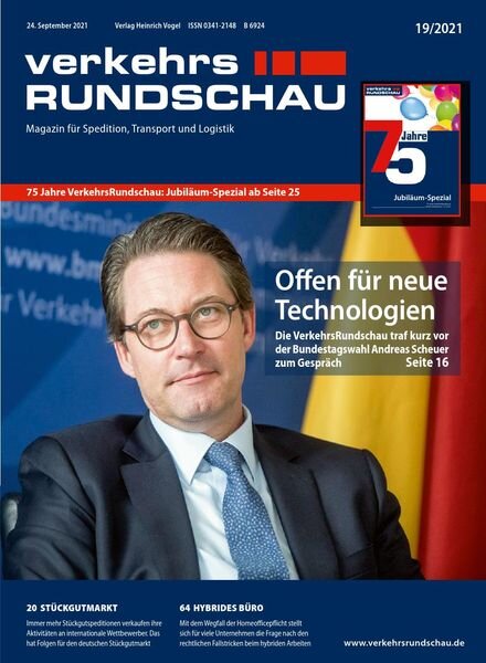VerkehrsRundschau – 15 September 2021 Cover