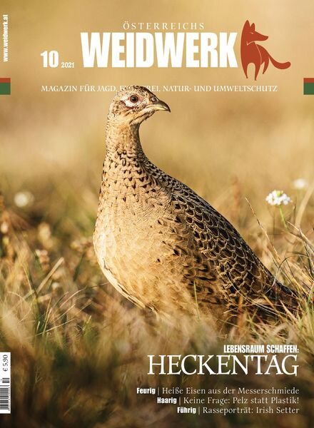 WEIDWERK – Oktober 2021 Cover