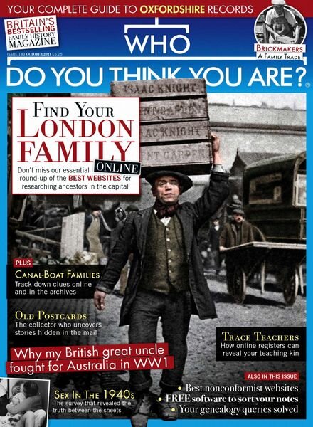 Who Do You Think You Are – October 2021 Cover