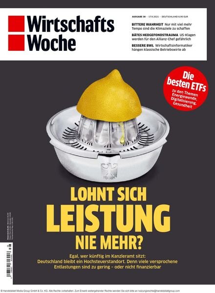 Wirtschaftswoche – 17 September 2021 Cover