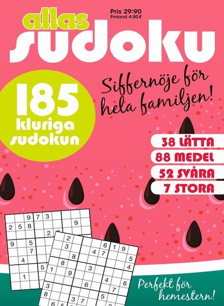 Allas Sudoku – 14 juli 2020 Cover