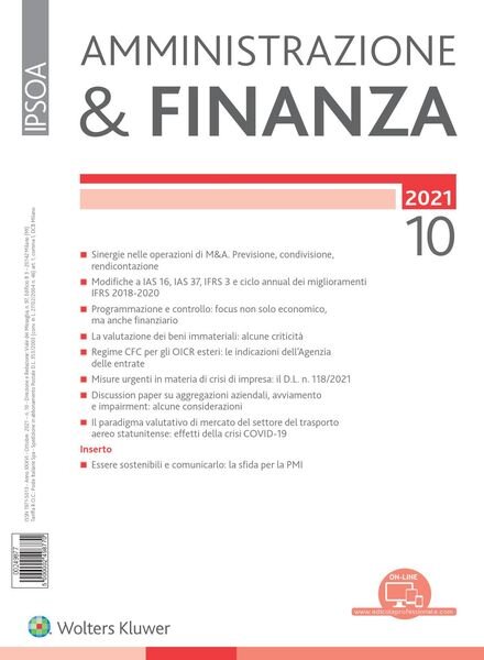 Amministrazione & Finanza – Ottobre 2021 Cover
