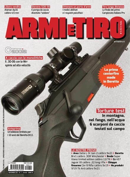 Armi e Tiro – novembre 2021 Cover
