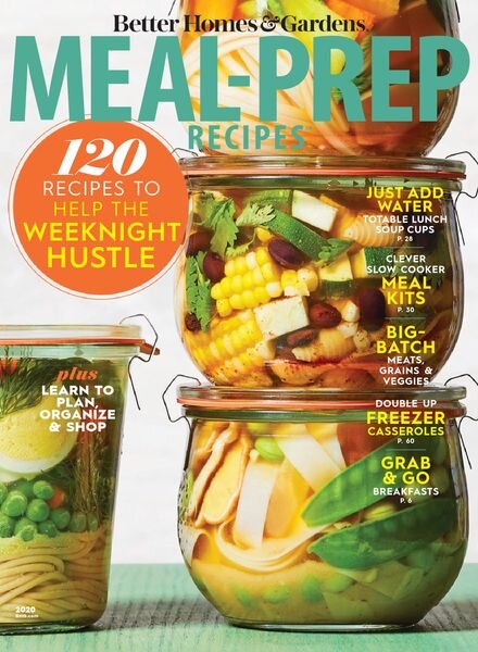 Better Homes & Gardens – Meal-Prep Recipes – August 2020 Cover