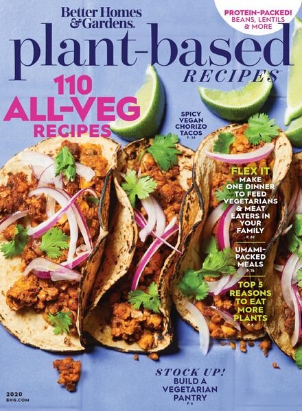 Better Homes & Gardens – Vegetarian Plant Based – April 2020 Cover