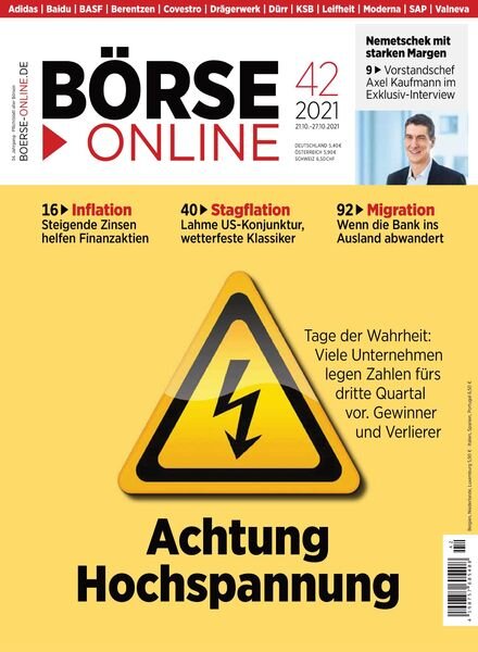 BOrse Online – 21 Oktober 2021 Cover