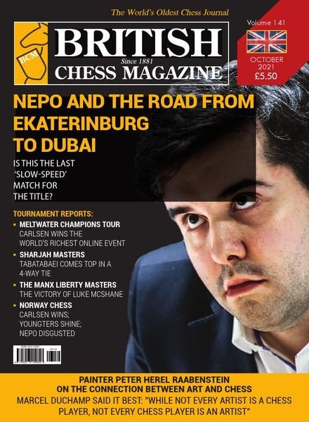 British Chess Magazine – October 2021 Cover