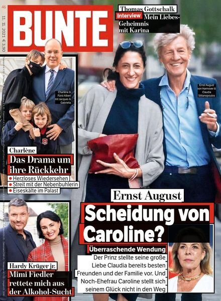 Bunte – 11 November 2021 Cover