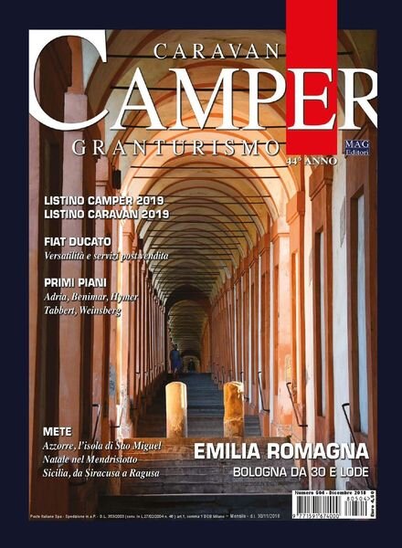 Caravan e Camper Granturismo – Dicembre 2018 Cover