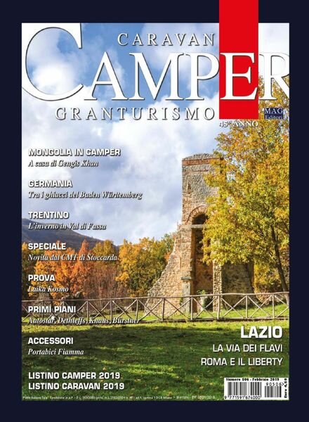 Caravan e Camper Granturismo – Febbraio 2019 Cover