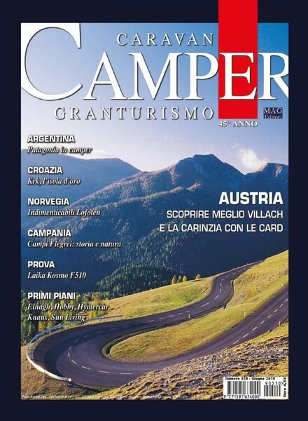 Caravan e Camper Granturismo – N 510 – Giugno 2019 Cover