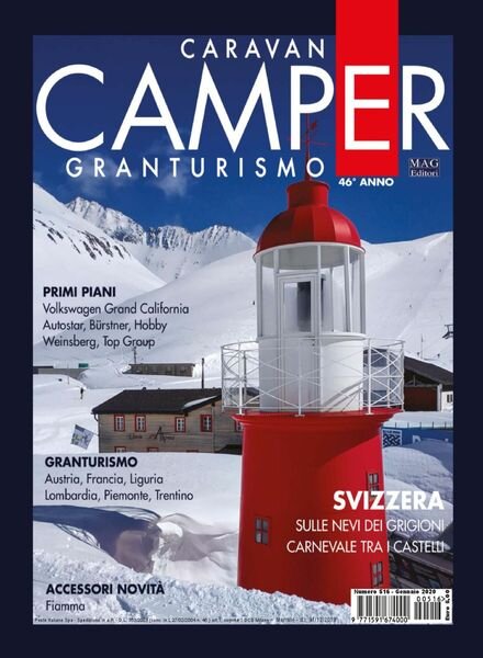 Caravan e Camper Granturismo N 516 – Gennaio 2020 Cover