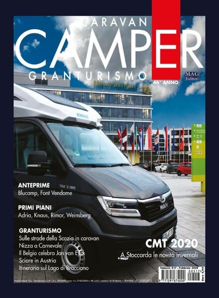 Caravan e Camper Granturismo N 517 – Febbraio 2020 Cover