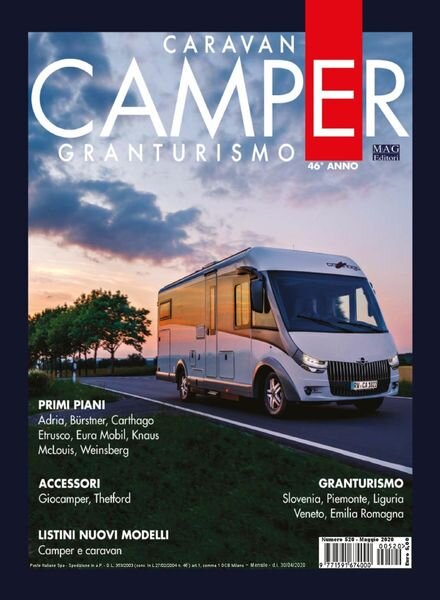 Caravan e Camper Granturismo N 520 – Maggio 2020 Cover