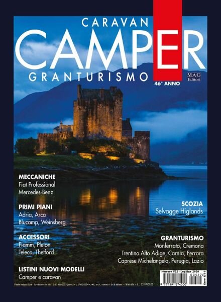 Caravan e Camper Granturismo N 522 – Luglio-Agosto 2020 Cover