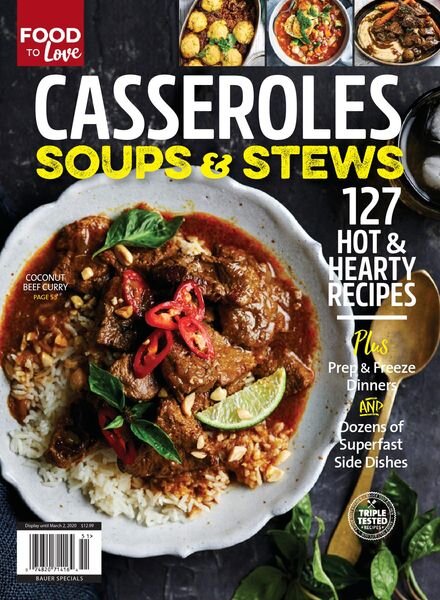 Casseroles Soups & Stews – January 2020 Cover