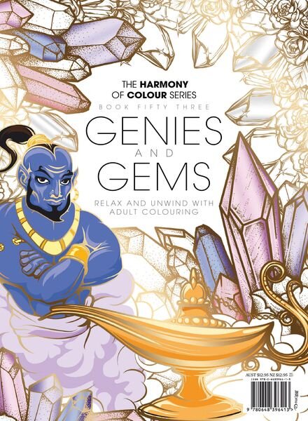 Colouring Book – Genies and Gems – March 2019 Cover