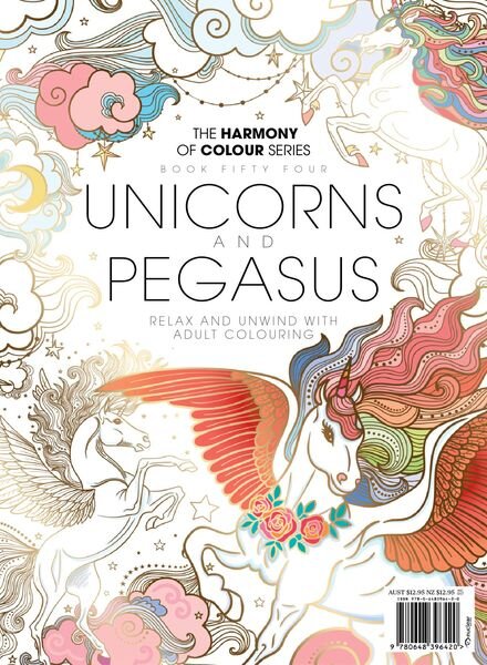Colouring Book – Unicorns and Pegasus – April 2019 Cover