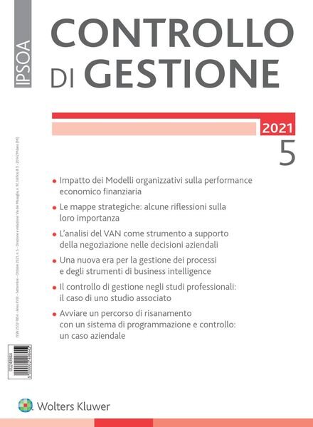 Controllo di gestione – Settembre-Ottobre 2021 Cover