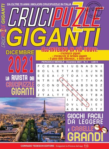 Crucipuzzle Giganti – 12 novembre 2021 Cover