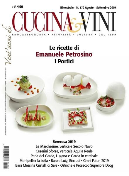 Cucina & Vini – N 170 – Agosto-Settembre 2019 Cover