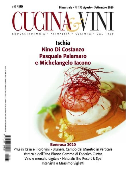 Cucina & Vini – N 175 – Agosto-Settembre 2020 Cover